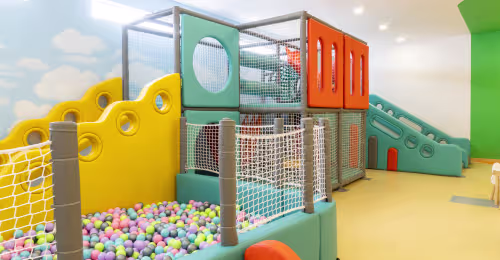 Tindaya: A unique playroom with a dedicated early-development and sensory-stimulation area.